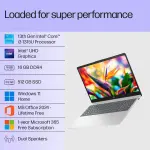 HP MSO 2024 Intel Core i3 13th Gen 1315U - (16 GB/512 GB SSD/Windows 11 Home) 15-fd0574TU / 15 - fd0668TU Thin and Light Laptop (15.6 Inch, Natural Silver, 1.59 Kg, With MS Office)